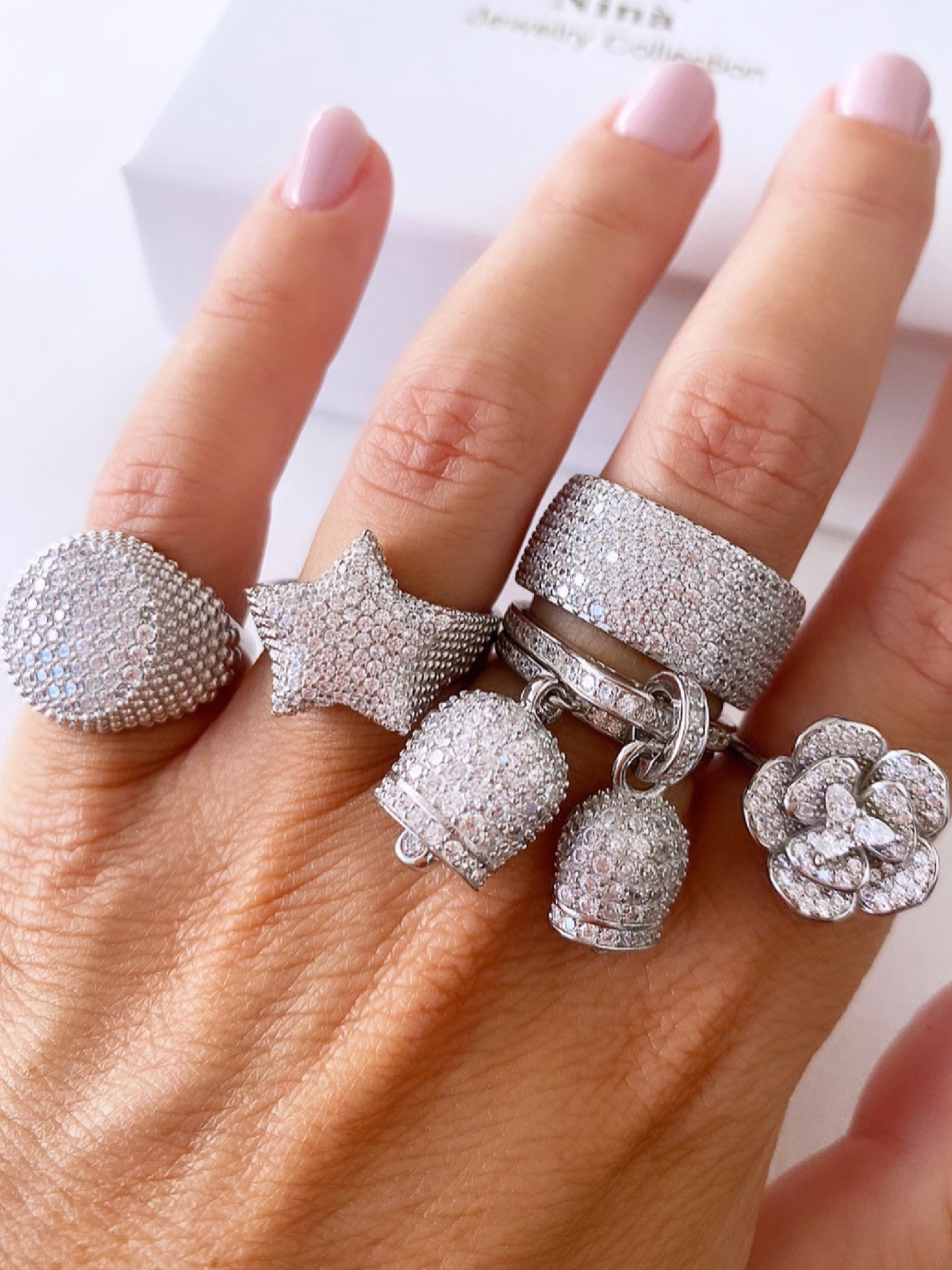 Anello maxi campanella in zirconi Lucrezia - immagine 4
