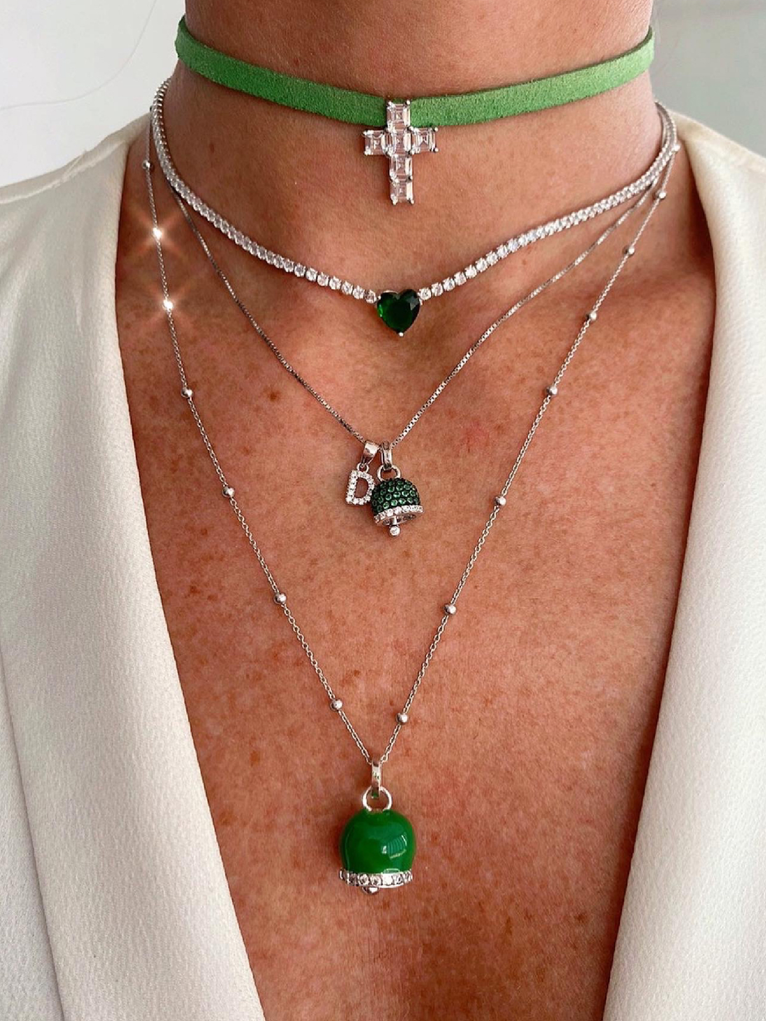 Collana campanella e lettera personalizzabile - immagine 6