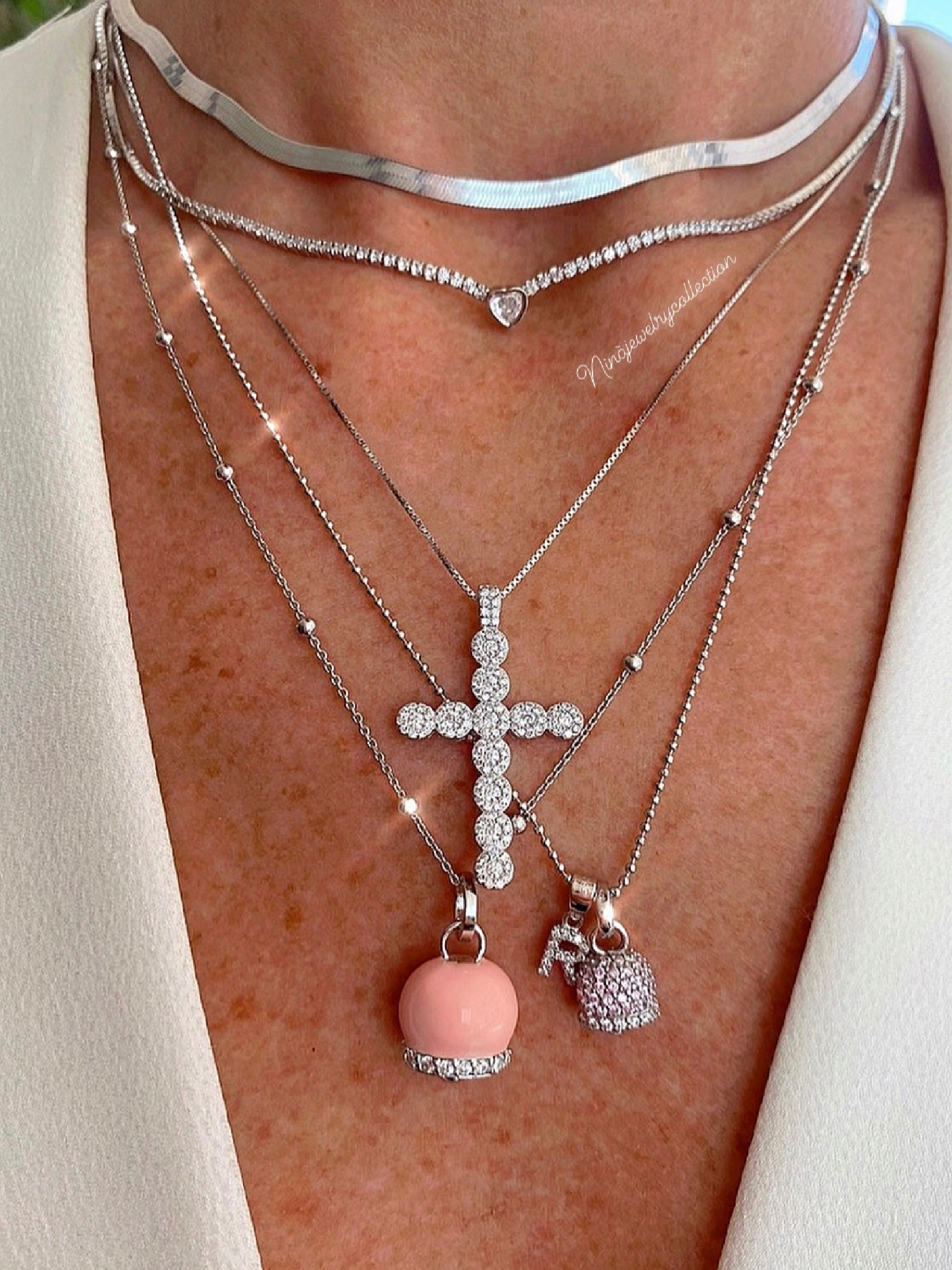Collana campanella e lettera personalizzabile - immagine 7
