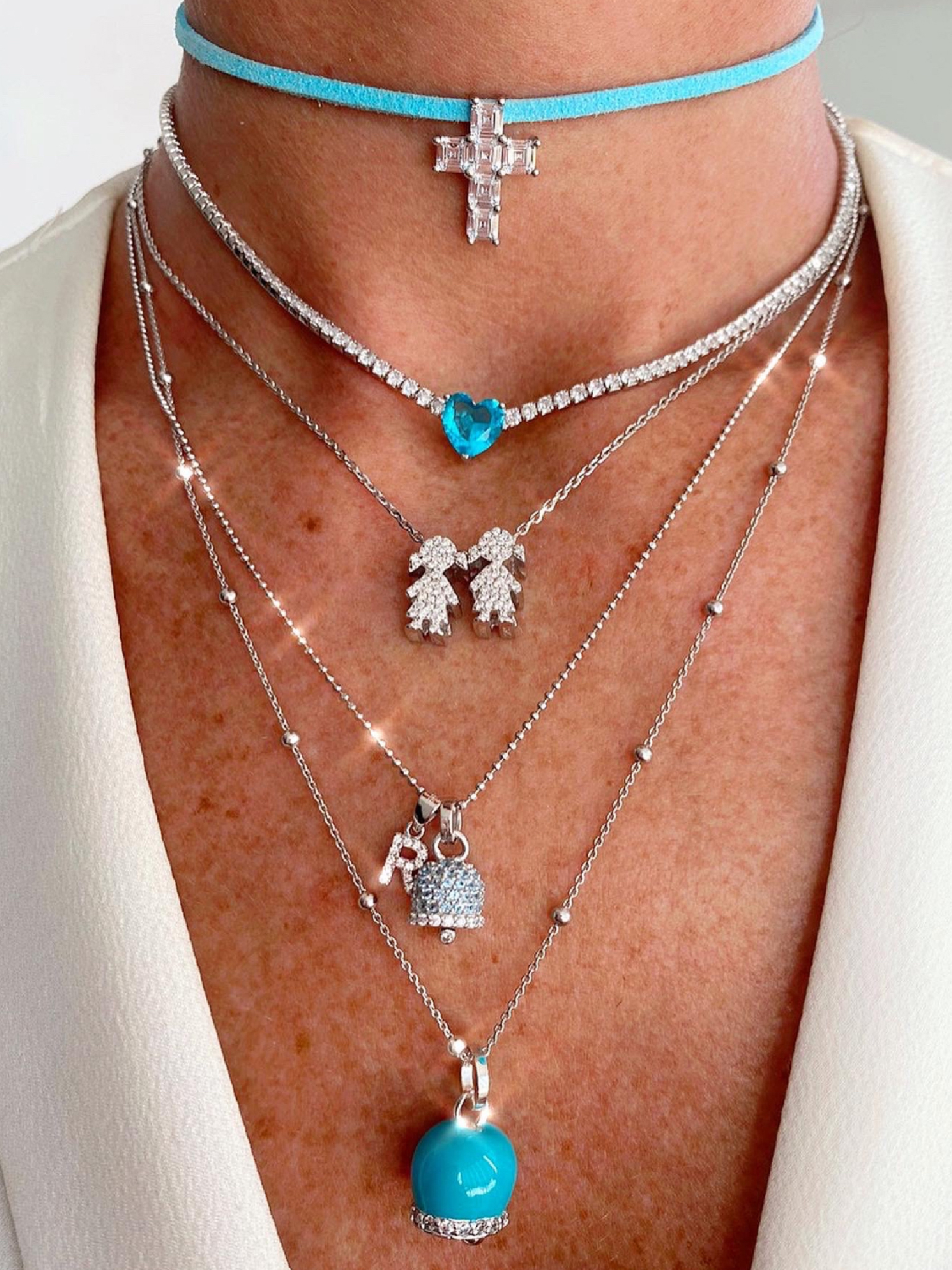 Collana campanella e lettera personalizzabile - immagine 8