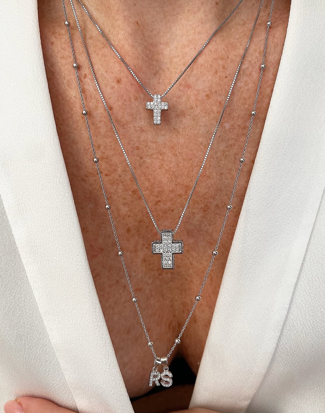 Collana con due micro lettere Giovi