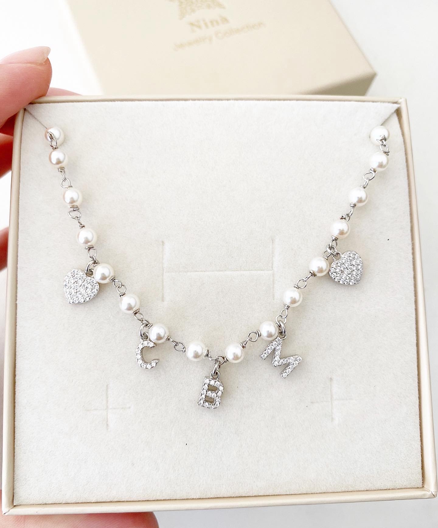 Collana perle Blair personalizzabile