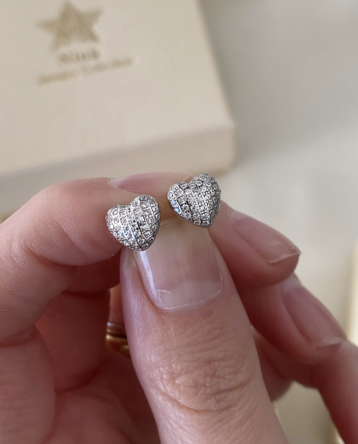 Orecchini cuore bombato micro