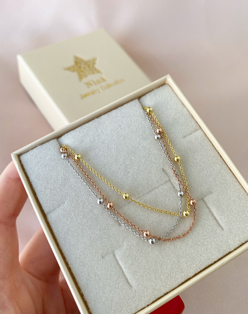 Collana sfere o liscia o forzatina - immagine 2