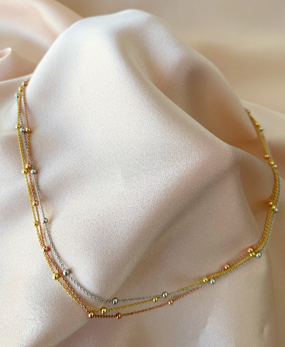Collana sfere o liscia o forzatina - immagine 4