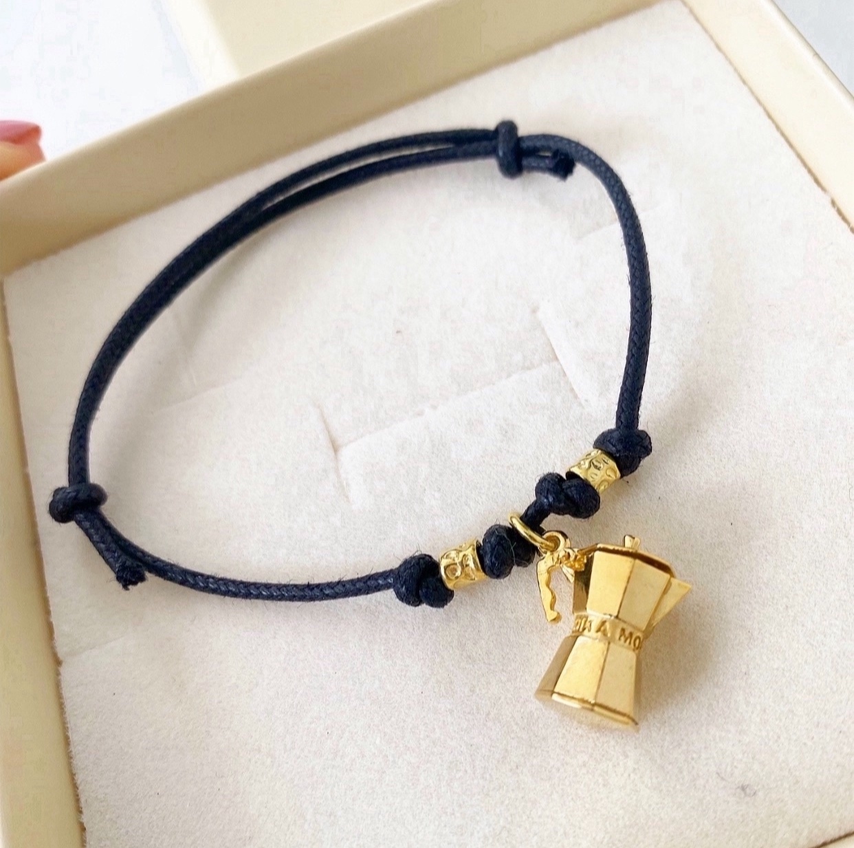 Bracciale pepite con ciondolo a scelta