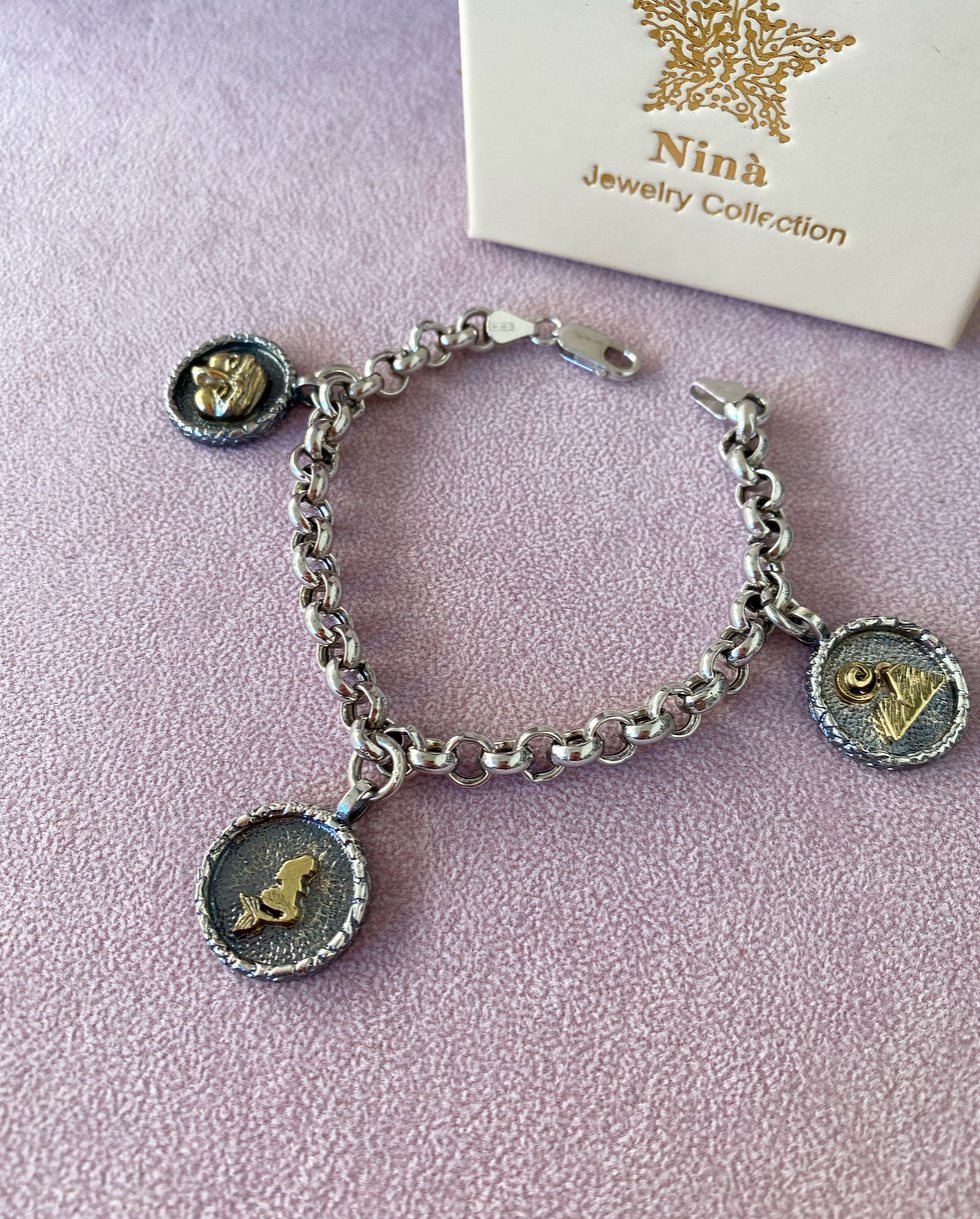 Bracciale Napoli personalizzabile con 3 ciondoli a scelta - immagine 3