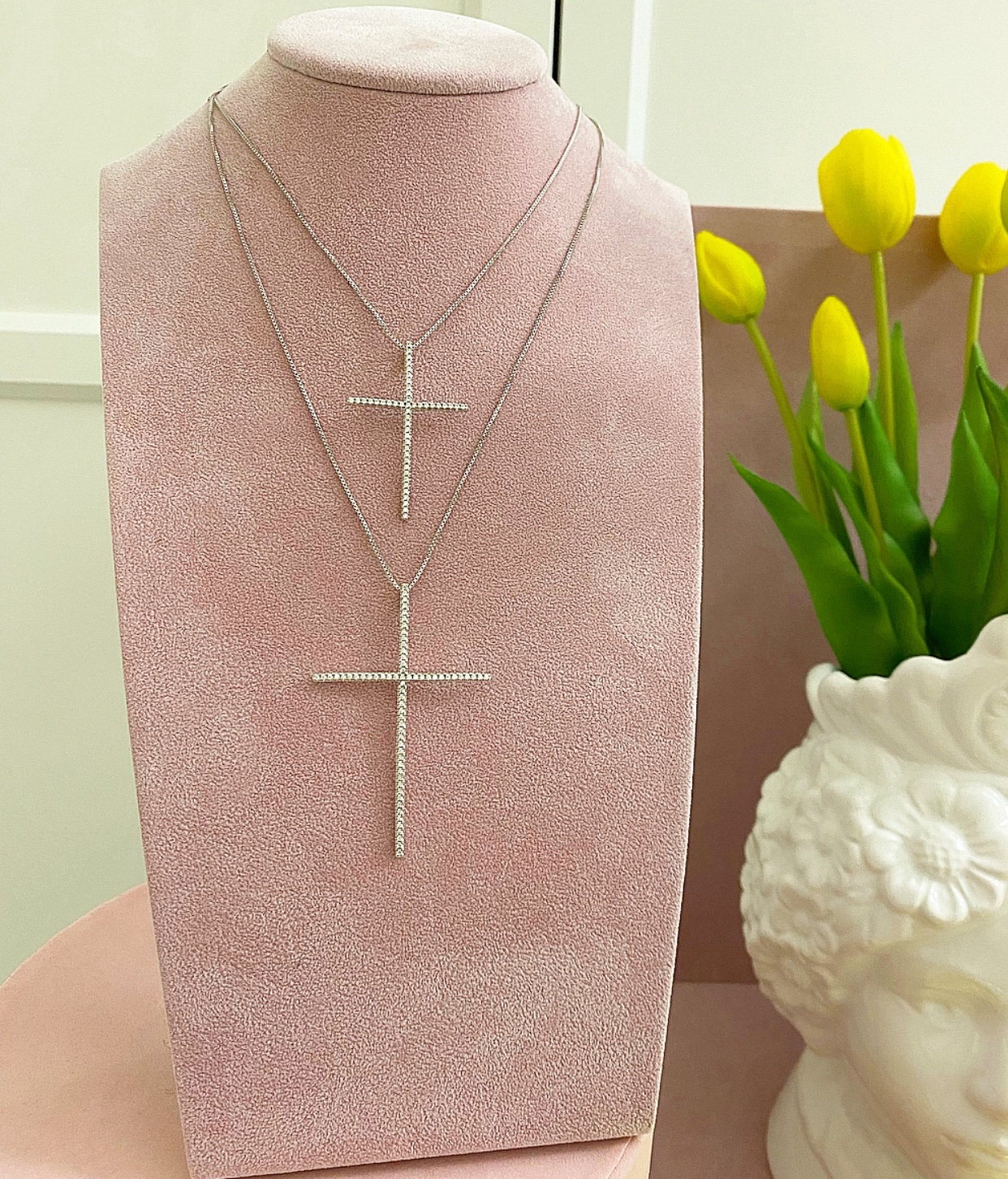 Collana maxi croce passante Ginevra - immagine 3