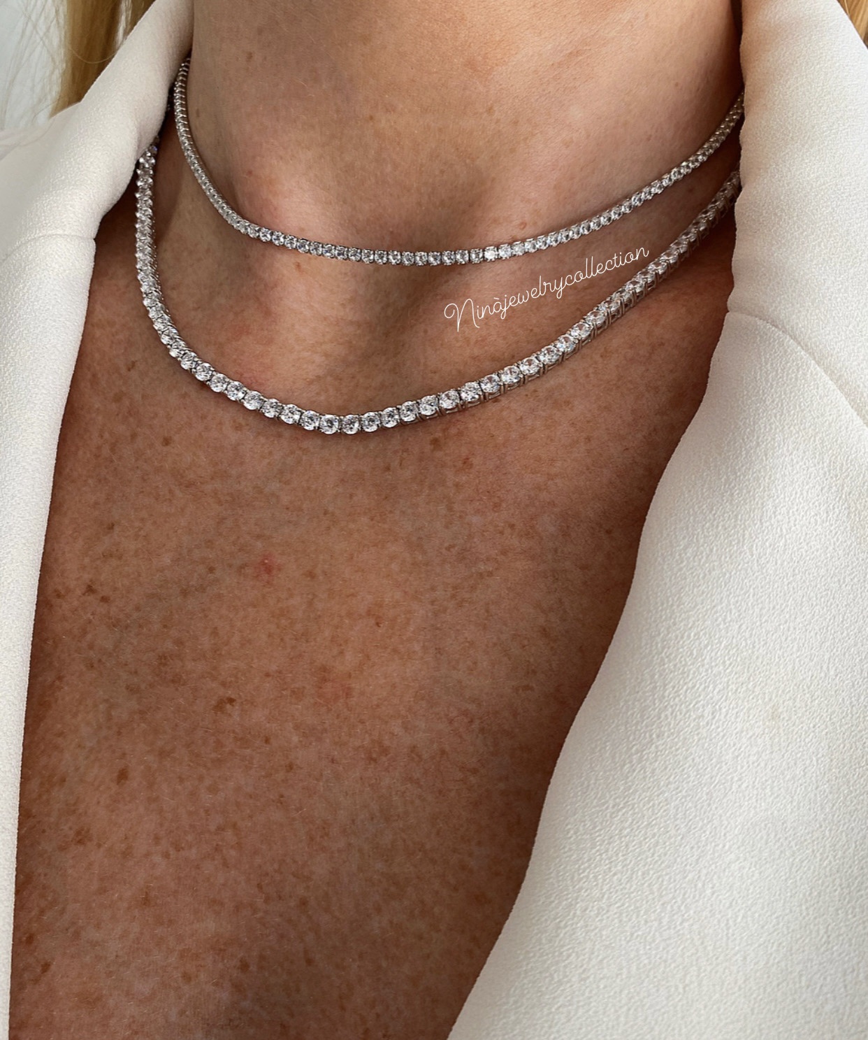 Collana tennis sottile Alessandra - immagine 6