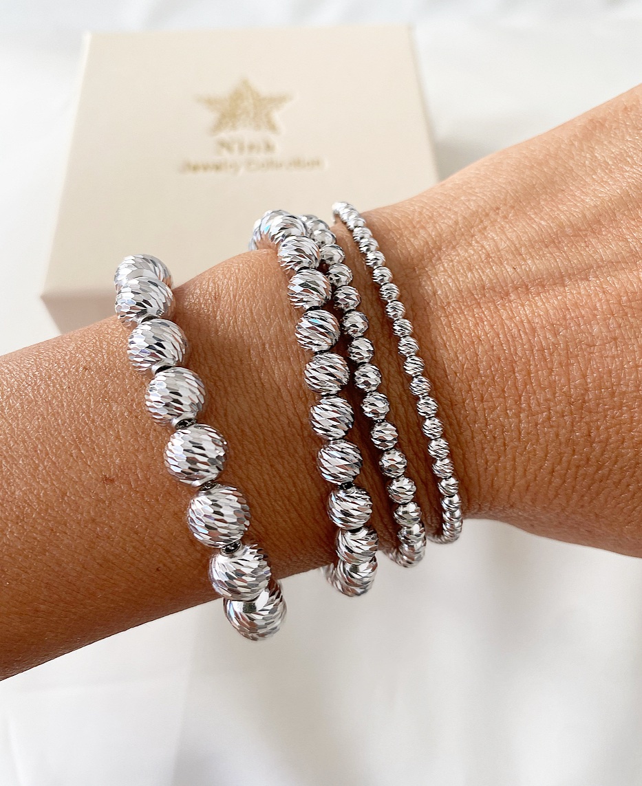 Bracciale sfere diamantate 3 mm - immagine 9