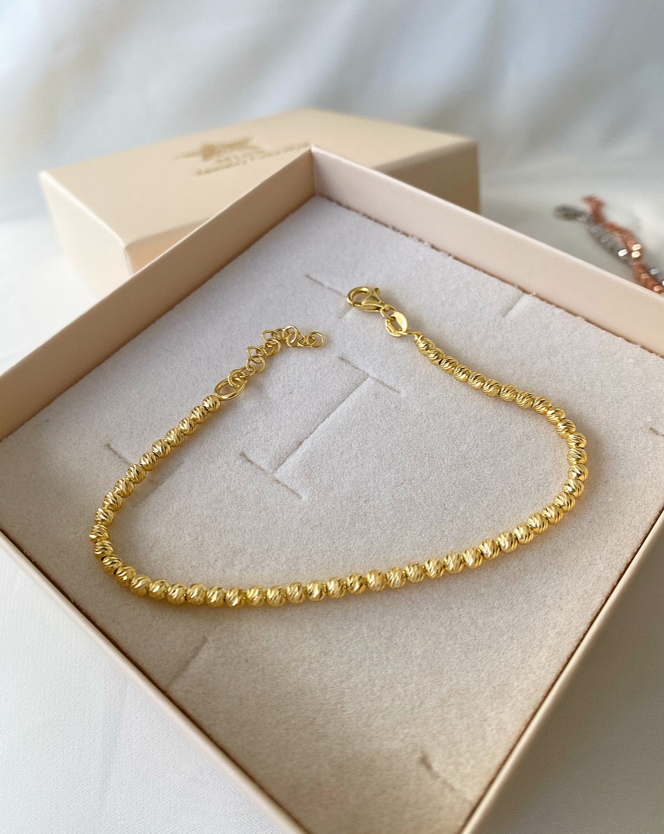 Bracciale sfere diamantate 3 mm - immagine 5