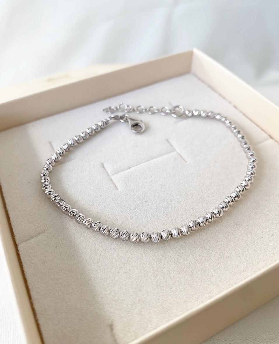 Bracciale sfere diamantate 3 mm - immagine 7
