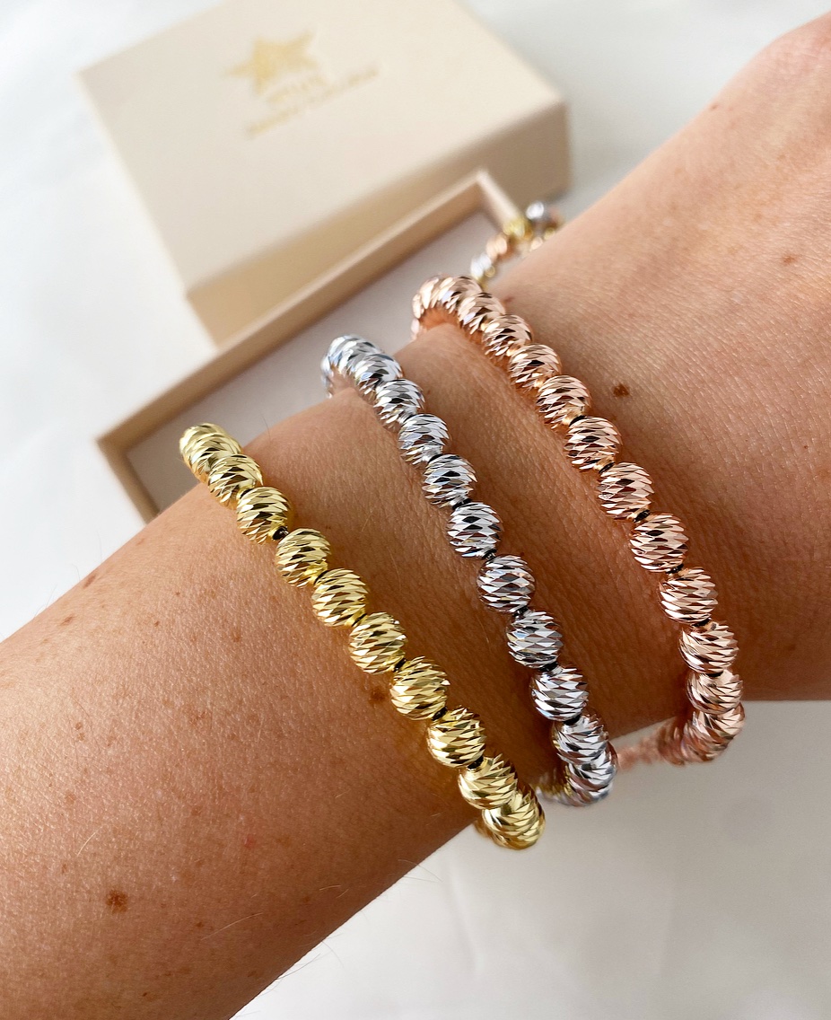Bracciale sfere diamantate 6 mm - immagine 7