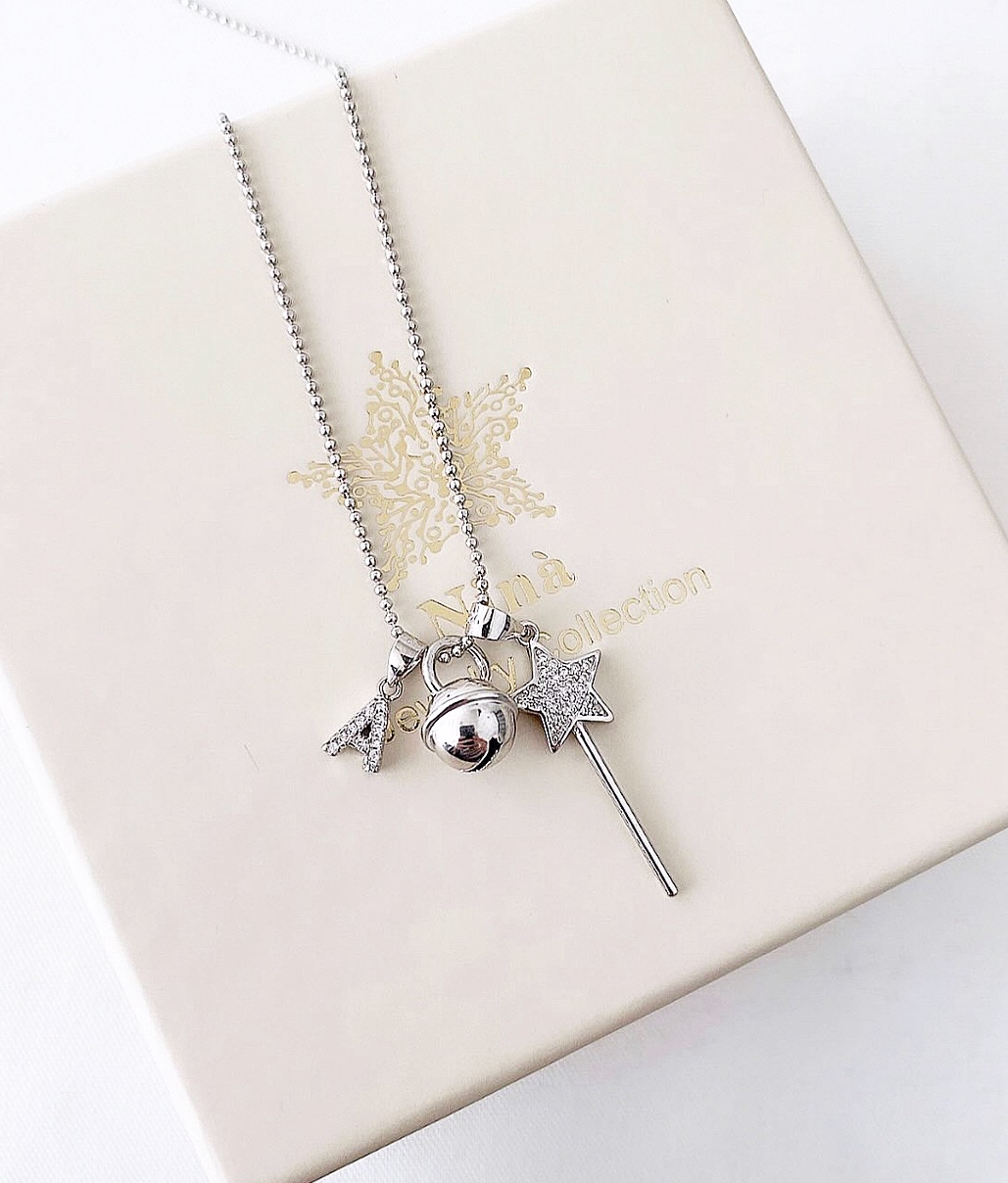 Collana componibile con bacchetta magica in zirconi