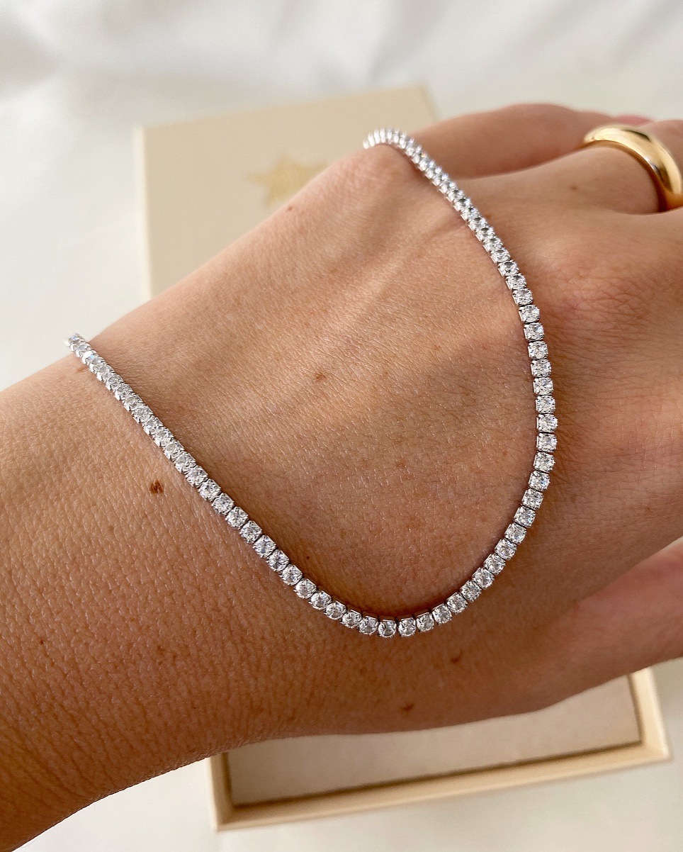 Collana tennis sottile Alessandra - immagine 4