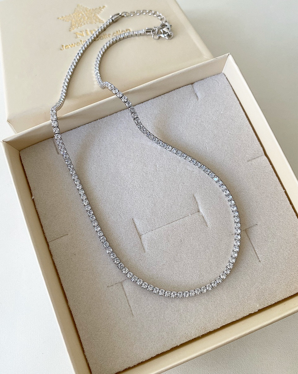 Collana tennis sottile Alessandra - immagine 5