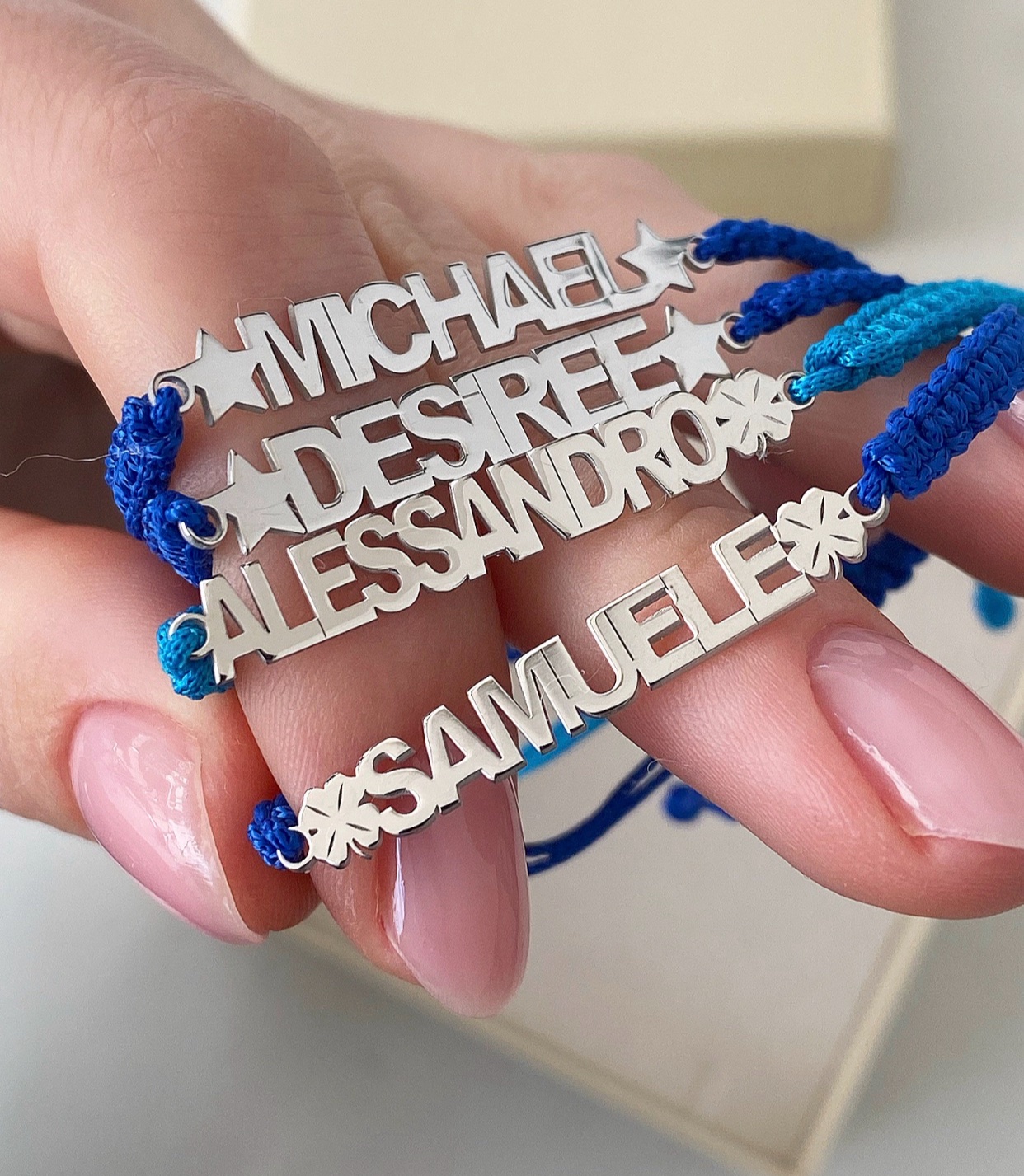 Bracciale scoubidou per Bimbo O Papà o Mamma