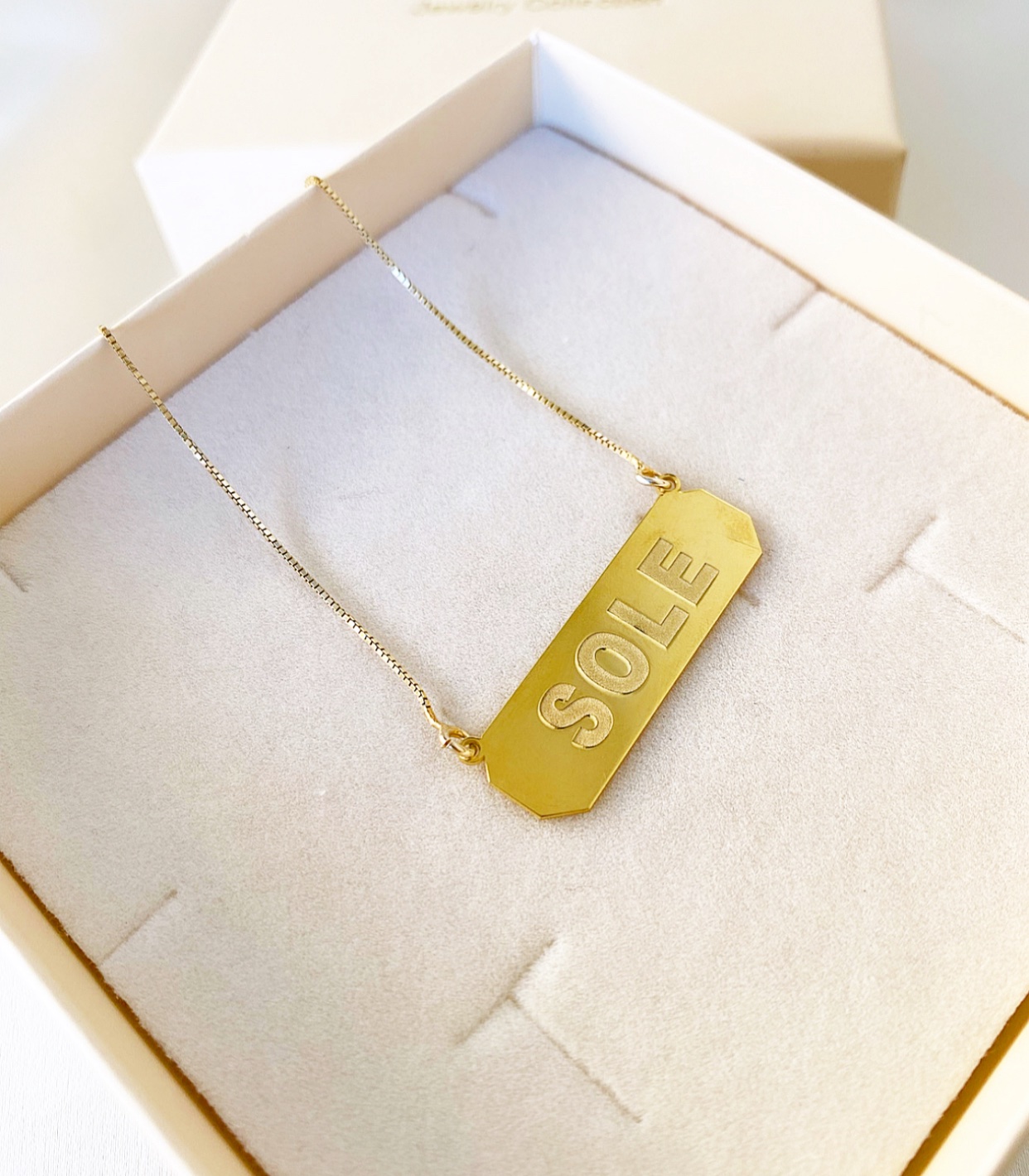 Collana targhetta personalizzabile con zirconi incastonati - immagine 5