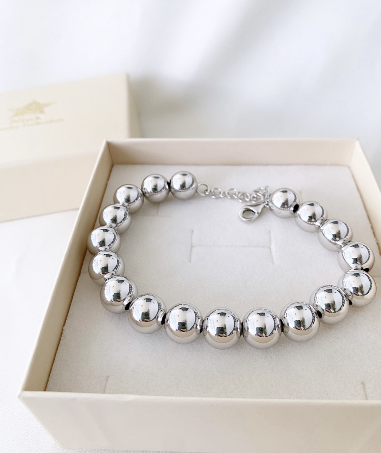 Bracciale sfere vuote 10 mm