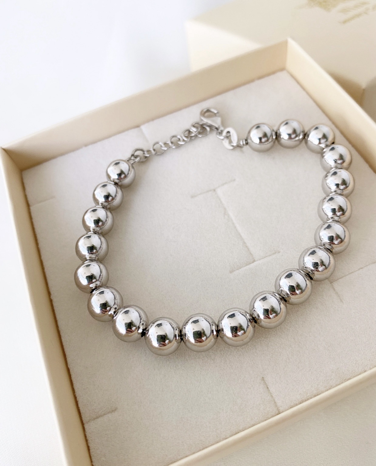 Bracciale sfere vuote 8 mm