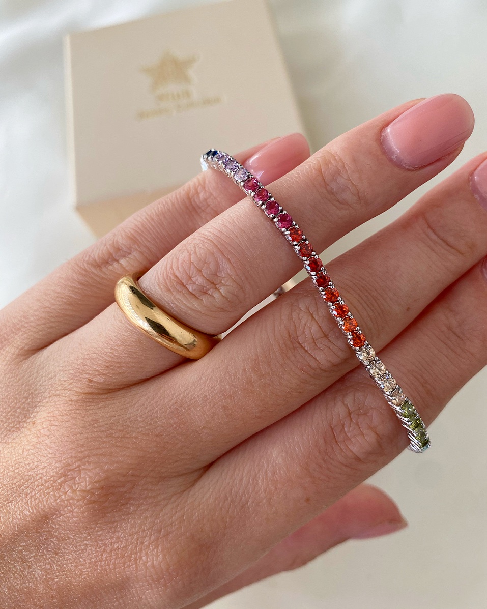 Bracciale tennis multicolore Astrid