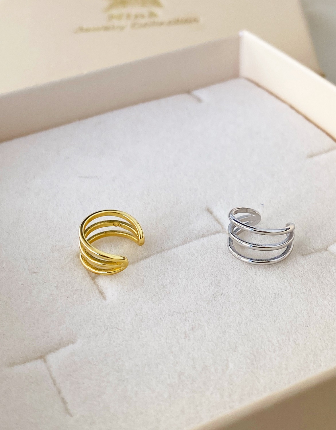 Orecchino ear cuff polsino liscio Brigidina