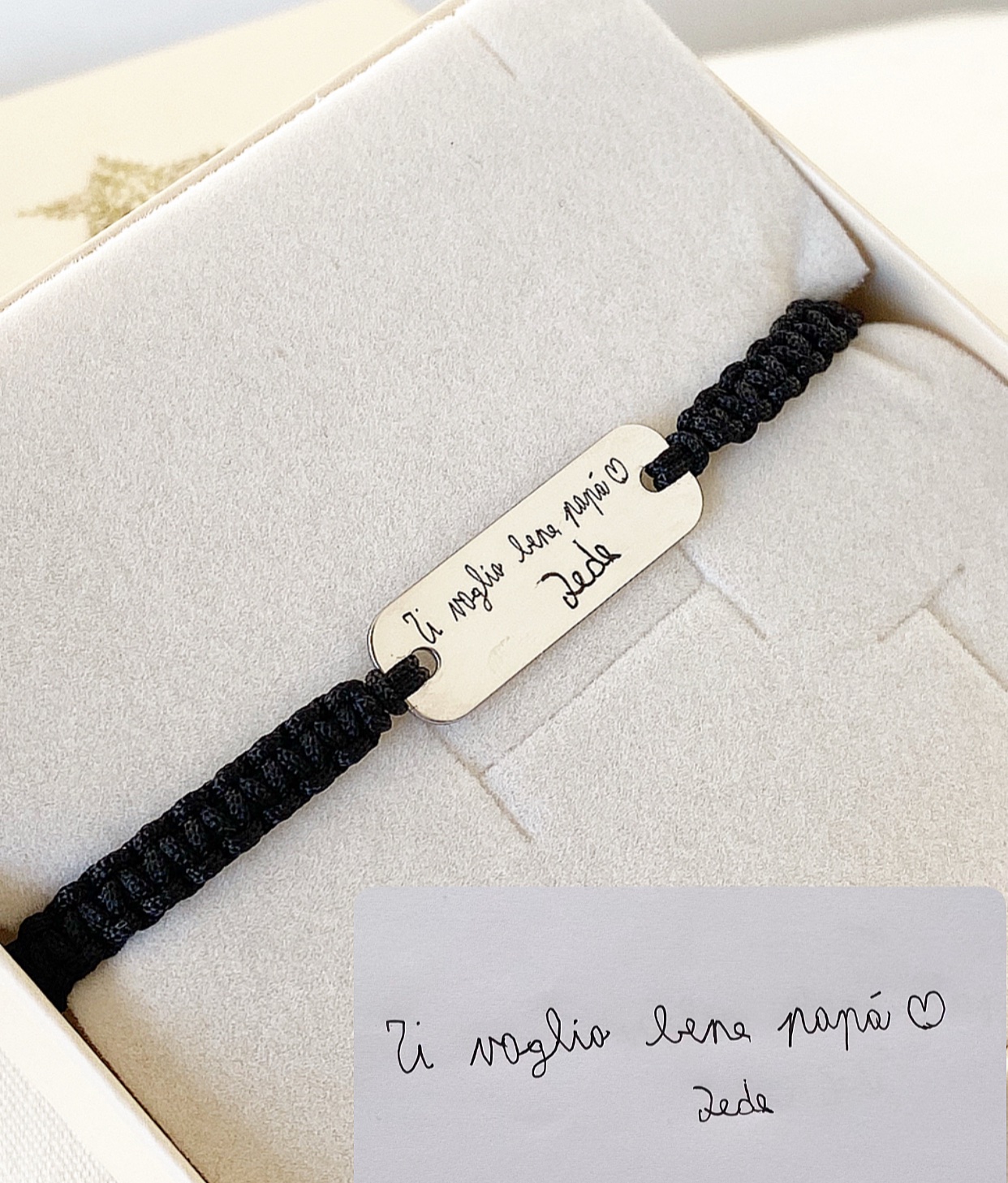 Bracciale personalizzabile con targhetta Emozioni