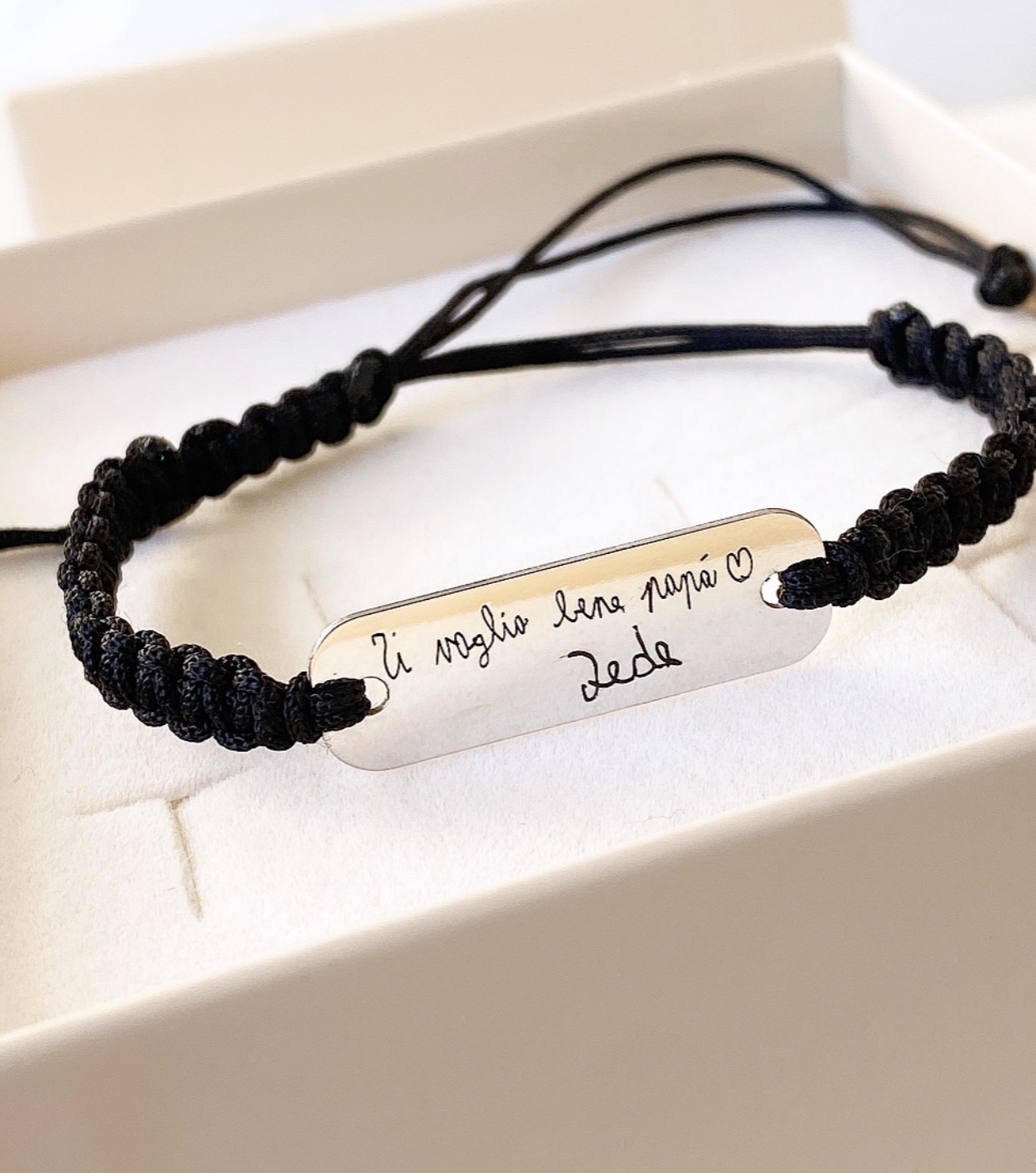 Bracciale personalizzabile con targhetta Emozioni - immagine 2