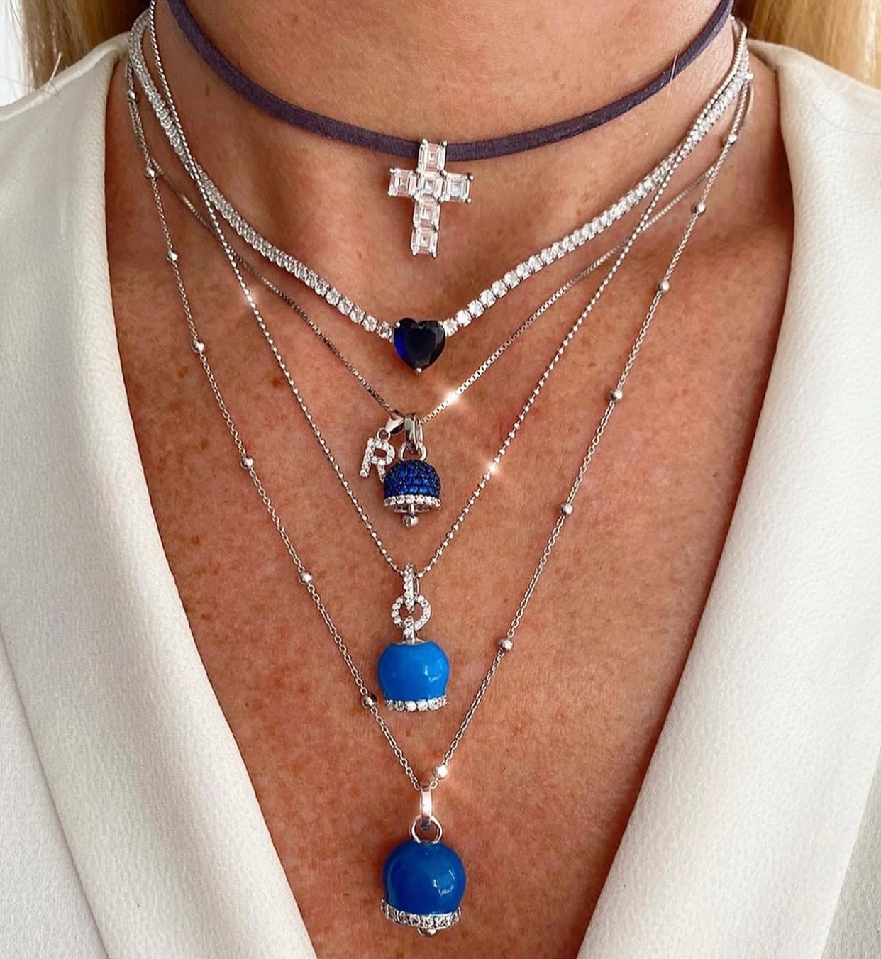 Collana Campanella maxi smaltata - immagine 5