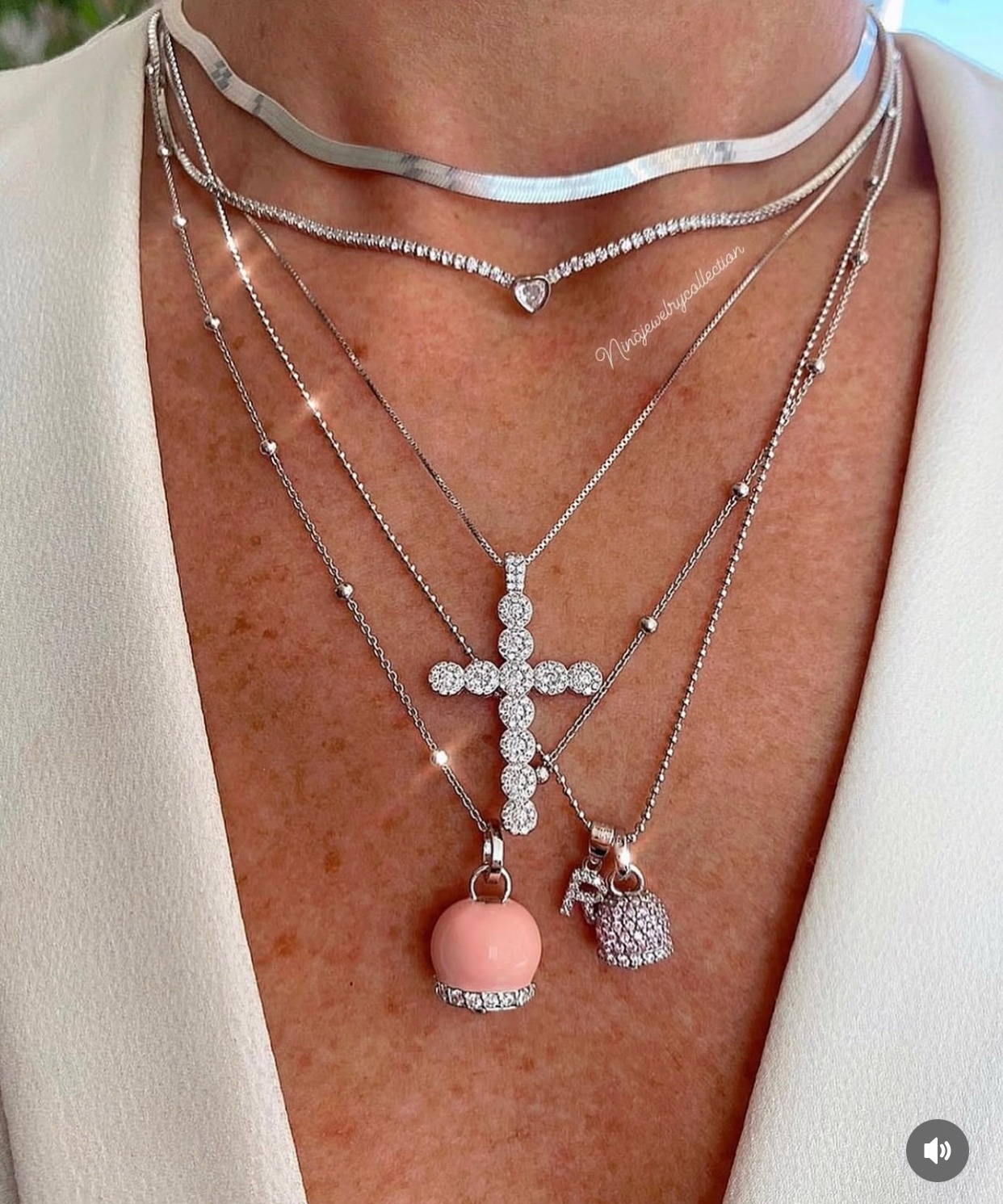 Collana Campanella maxi smaltata - immagine 8