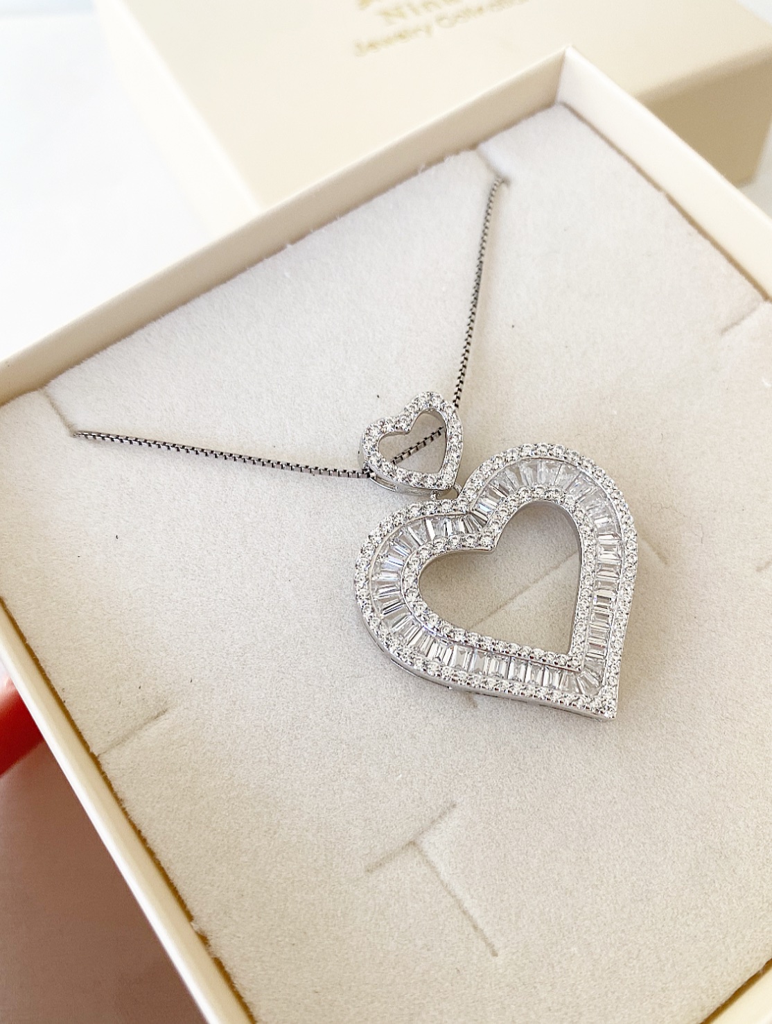 Collana o choker cuore open pavè Ortensia - immagine 4
