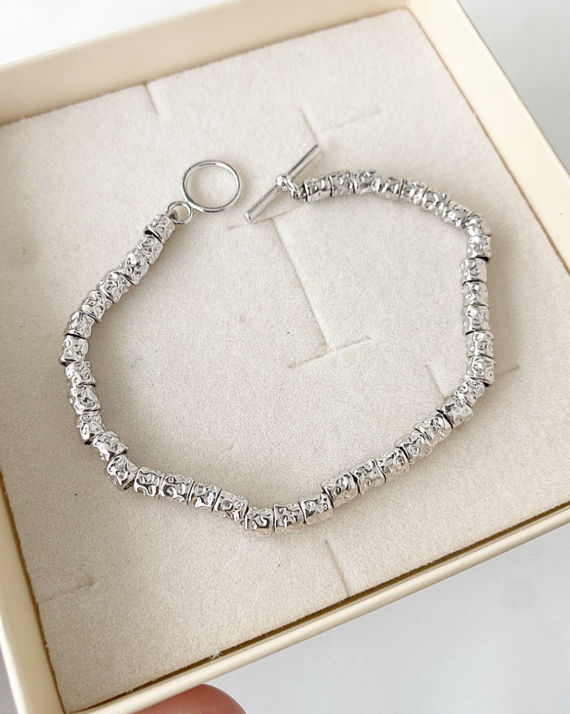 Bracciale pepite grandi chiusura T