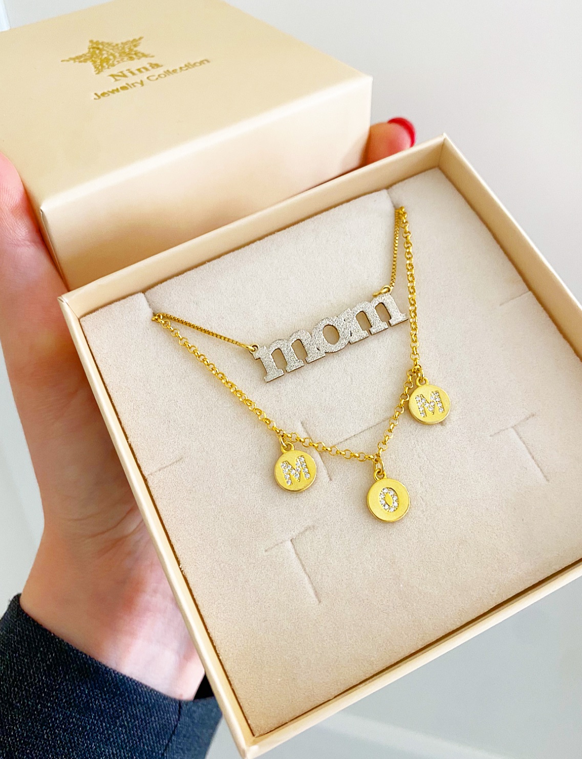 Collana Mom personalizzabile Diamantata - immagine 4