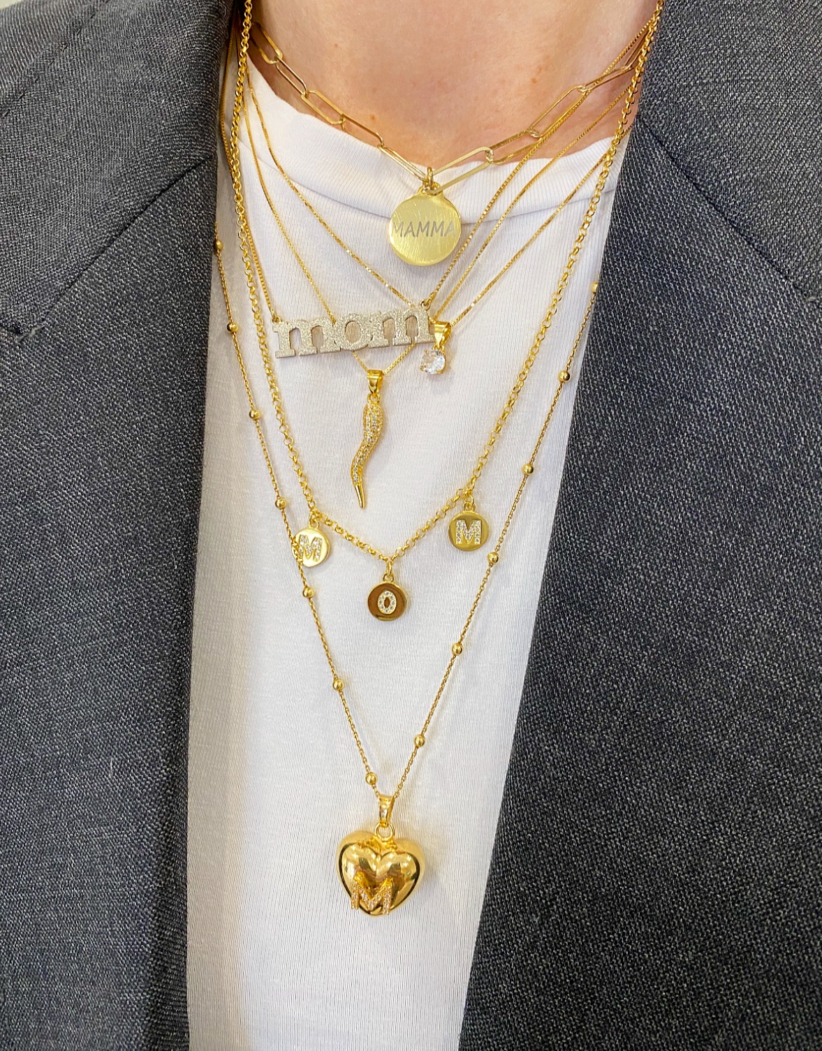 Collana Mom personalizzabile Diamantata - immagine 3