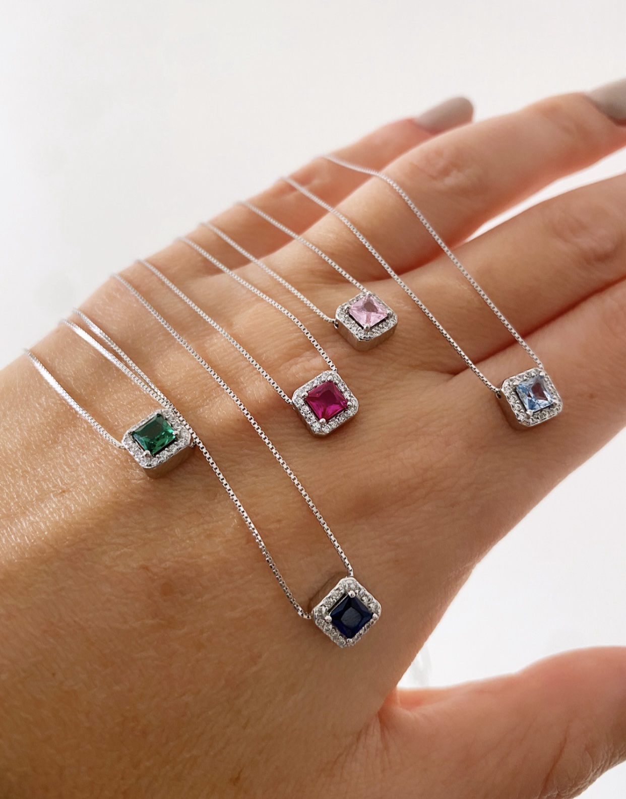 Collana quadrato in zirconi Julia