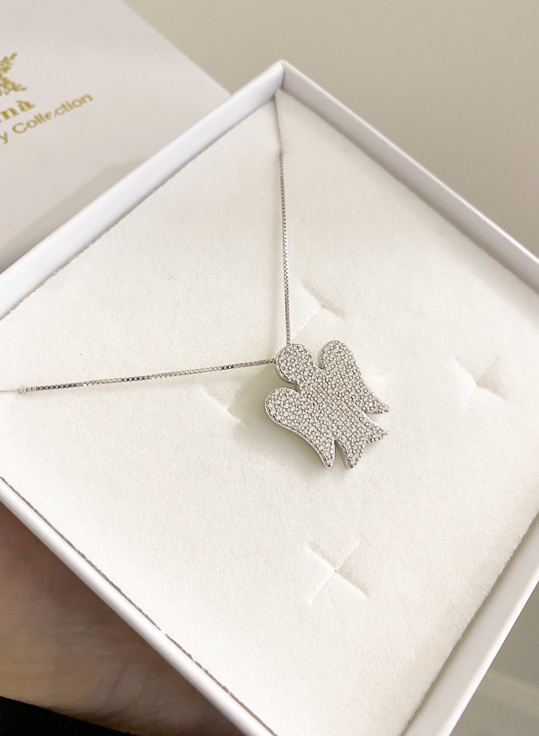 Collana angelo in zirconi scatolato Emozioni - immagine 2