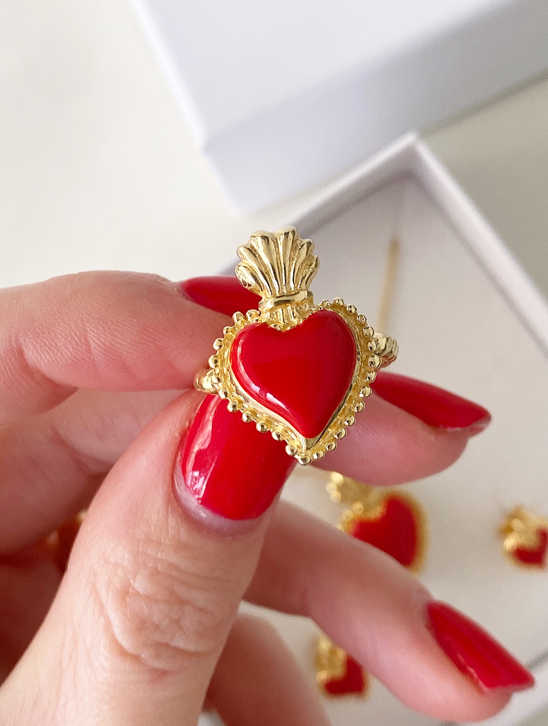 Anello cuore sacro maxi - immagine 2