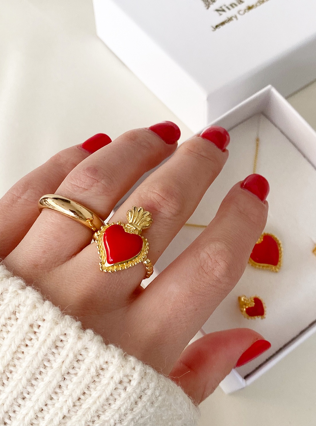 Anello cuore sacro maxi