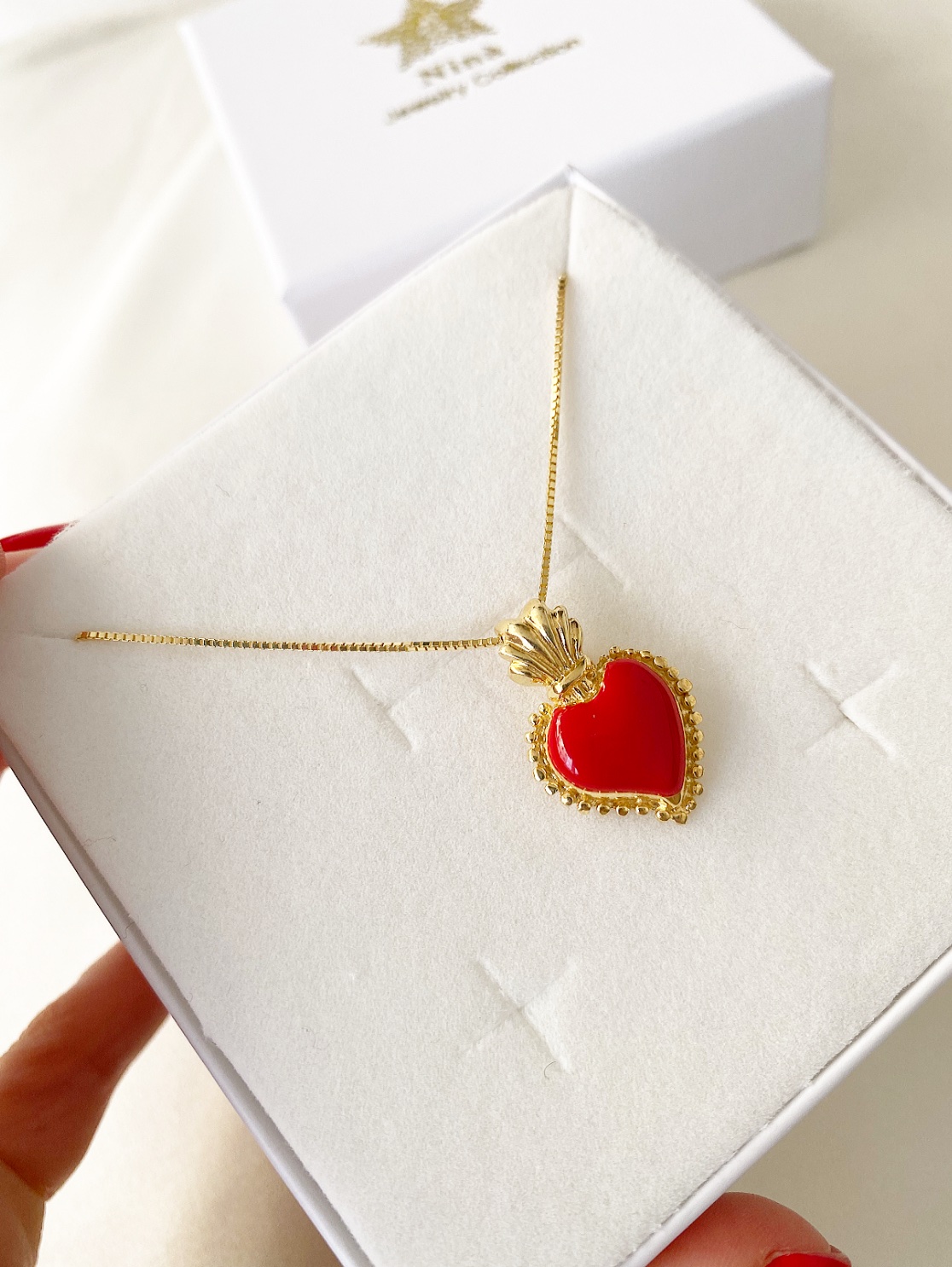 Collana cuore sacro passante