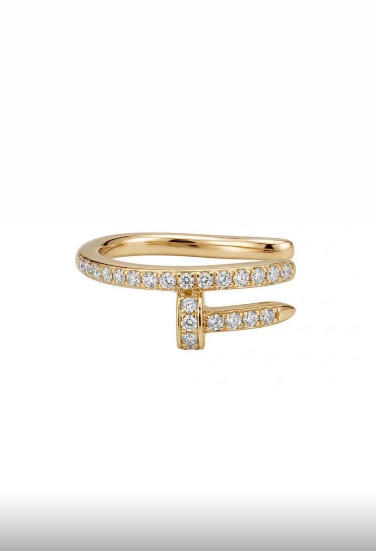 Orecchino ear cuff chiodo in zirconi