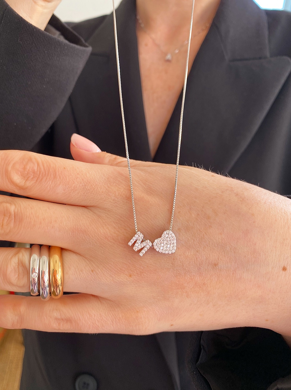 Collana con due elementi medium Angelina