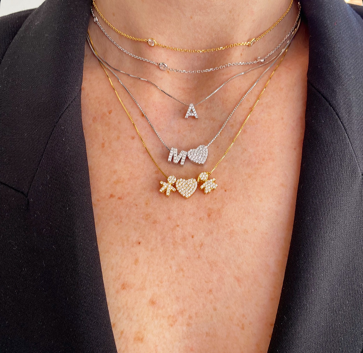 Collana con due elementi medium Angelina - immagine 2
